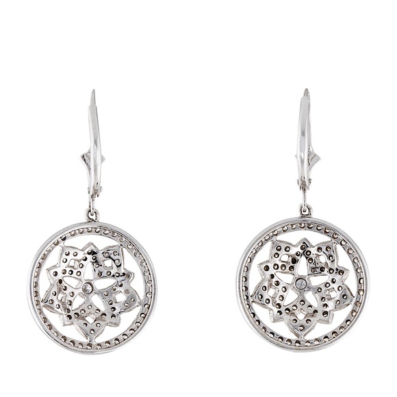 Vintage 18k Natural Diamond Drop Earrings - Picture 6 of 10